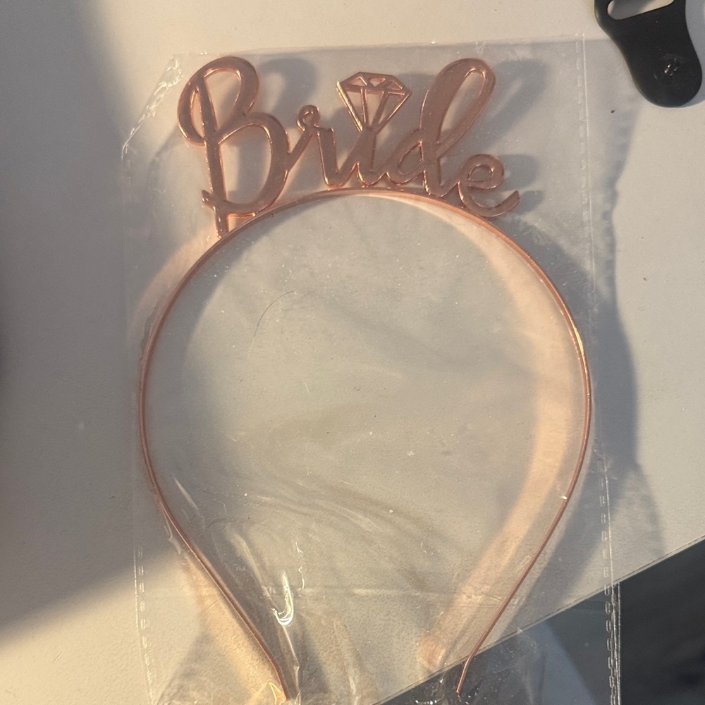 Rose Gold Bride Headband